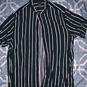 H&M GREEN/BLUE SHORT SLEEVE POLO SHIRT